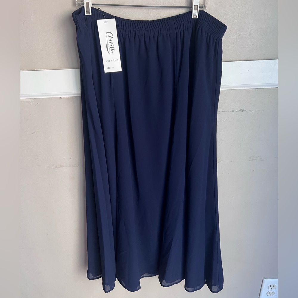 Elegant Navy A-Line Skirt